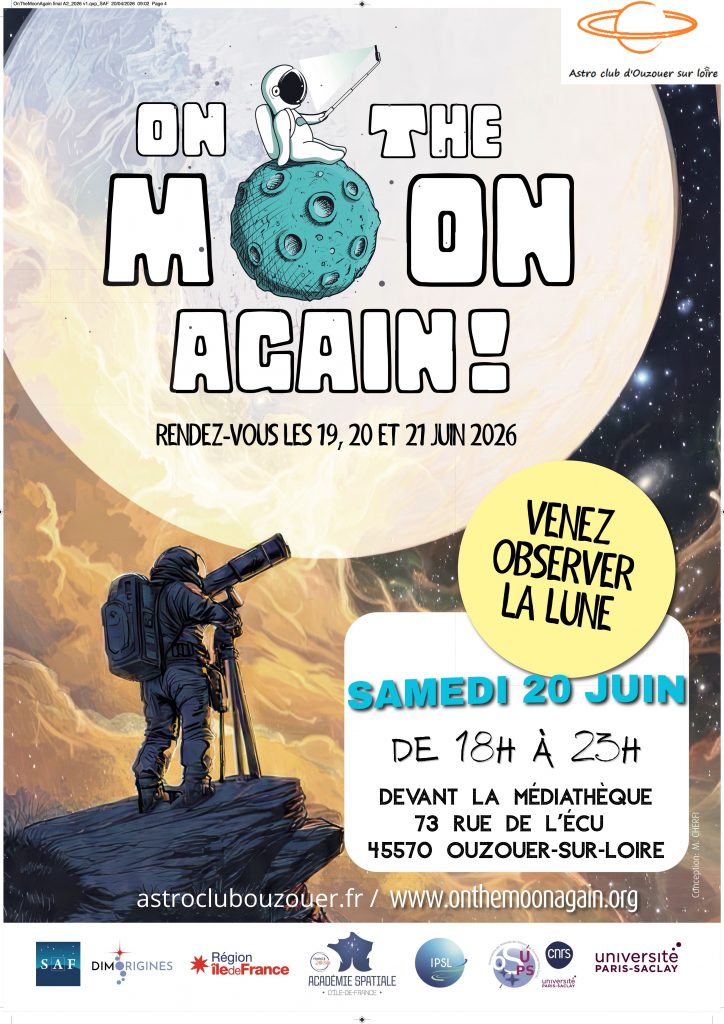 ON THE MOON AGAIN LE 20 JUIN 2026 A OUZOUER-SUR-LOIRE DEVANT LA MEDIATHEQUE, 73 RUE DE L'ECU.